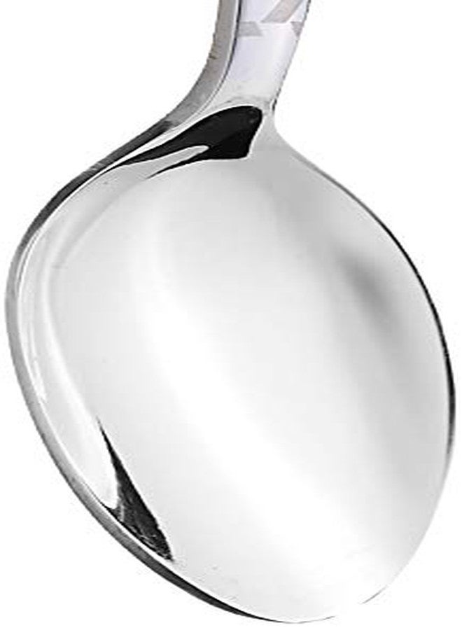 FnS Rhombo Stainless Steel Laser Design on Handle Tea Spoon for Tea, Coffee and Spices (Set of 6) - Image 4